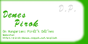 denes pirok business card